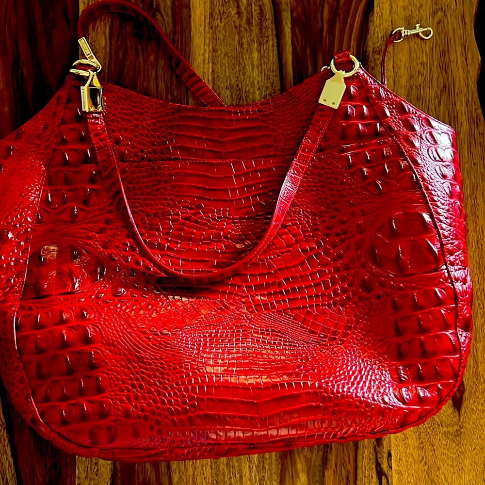 Large leather Brahmin purse